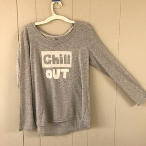 Cute kids chill out long sleeve sleep wear (size: 4-6)